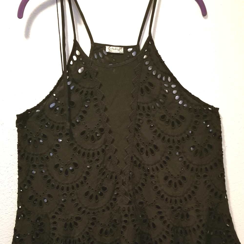 Free People INTIMATELY BLACK PEPLIN COVER UP